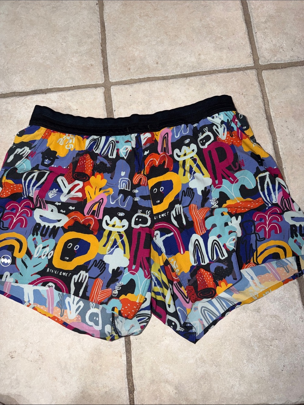Janji Multicolor Abstract Print Athletic Shorts
